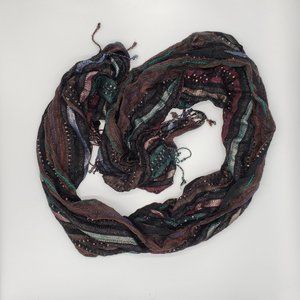 Embellished Metallic Scarf